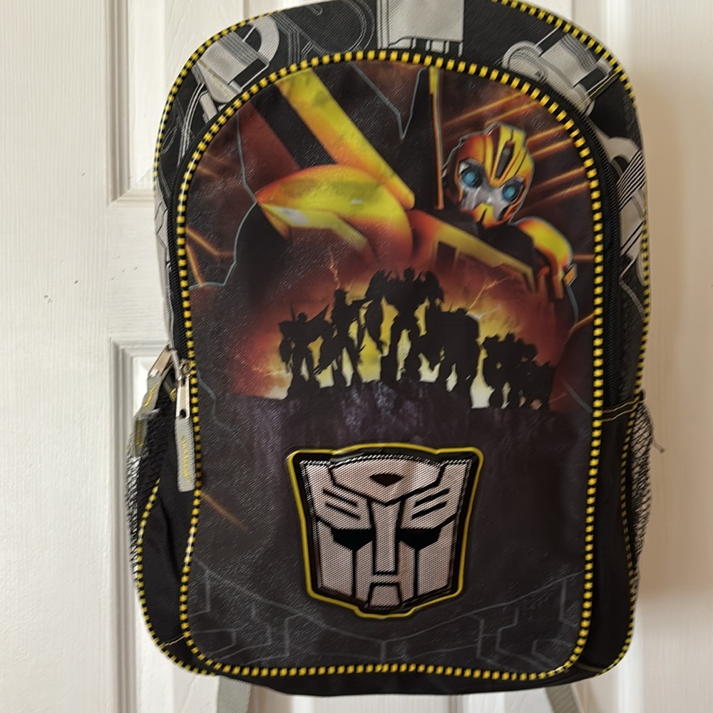 Backpack Transformers new 16" x 12” adjustable padded straps zip FAB Starpoint